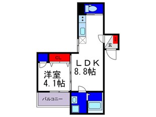 カンテサンス勝山北Ⅰの物件間取画像